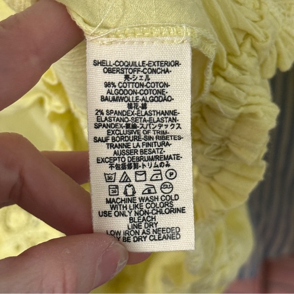 Free People Victorian Crochet Lace Blouse Small Yellow - Picture 4 of 7